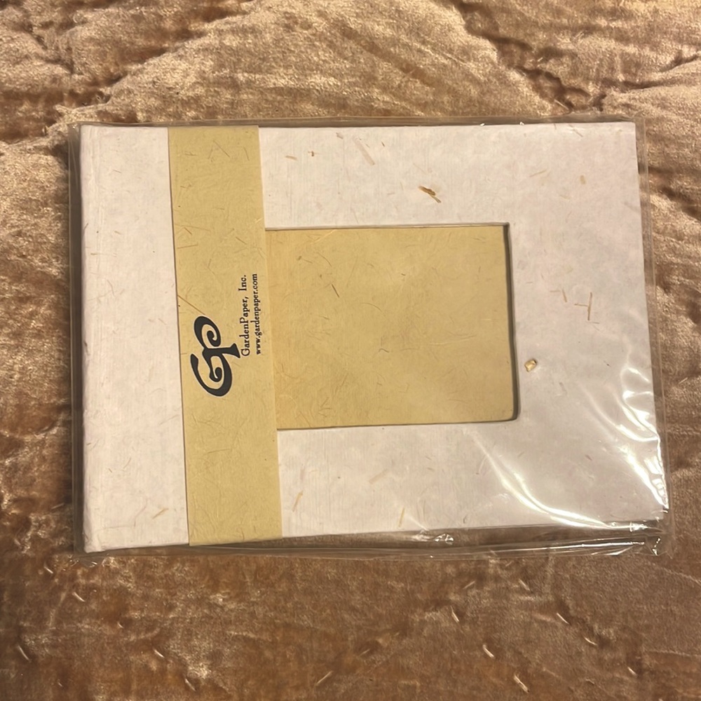 Handmade paper with golden straw photo/scrap book album